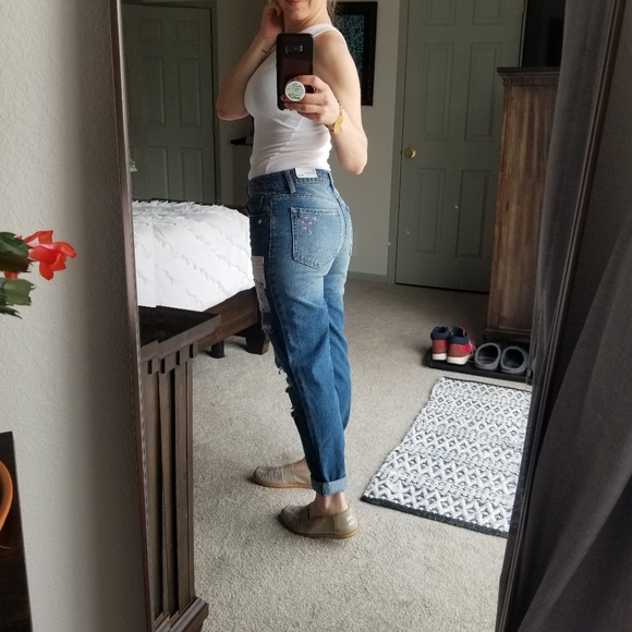 Patchwork distressed jeans - Picture 5 of 15